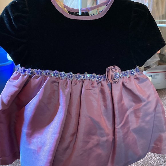 PURPLE BEAUTIFUL DRESS WITH BLOOMERS NEW B T KIDS - Picture 1 of 8